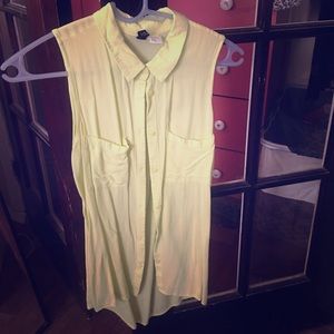 Yellow sleeveless top